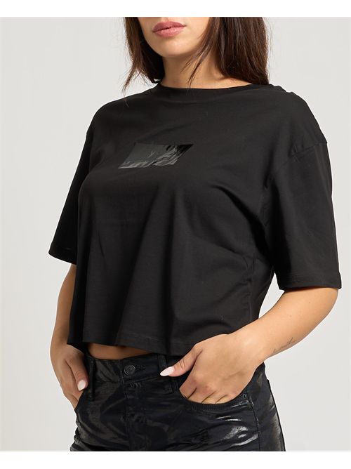 AX women's cropped T-shirt in cotton ARMANI EXCHANGE | XW001385-AF10356UC001